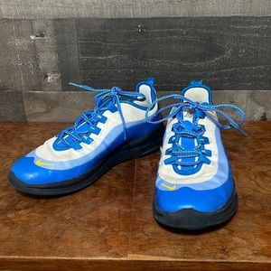Blue and White Nike Max Sneakers